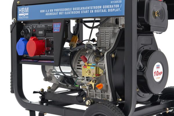 HBM 3000 Watt Generator, Aggregaat Met 418 cc Dieselkrachtstroom Motor, 400V / 230V - Afbeelding 9