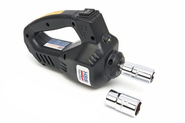 HBM Electrische 12 Volt 1,5 Ton Autokrik Met LED Verlichting Inclusief Slagmoersleutel 12 Volt in Hand - Image 10