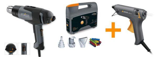 Steinel heteluchtpistool HG2120E, lijmpistool Gluematic 1011 set