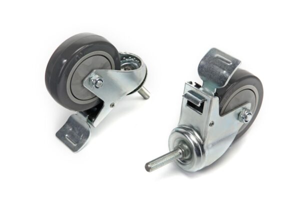 HBM Profi 100 mm Zwenkwiel met Draadeind en Rem 4 stuks - Afbeelding 2