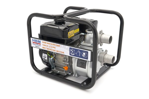 HBM Waterpomp 196cc. 6.5 PK met Benzine Motor - Afbeelding 2
