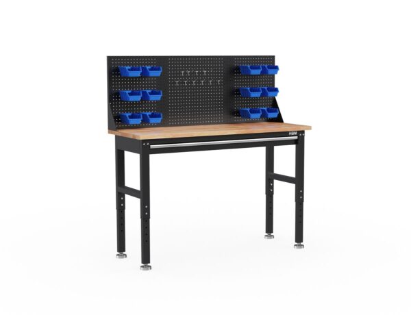 HBM heavy duty werkbank 152 cm, met een lade en achterwand - Afbeelding 3