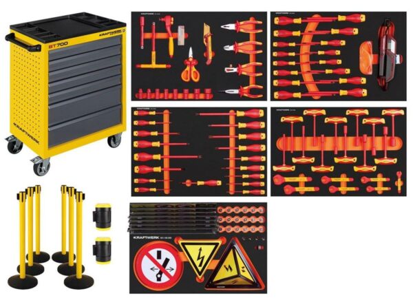 Kraftwerk Gereedschapswagen met 111-delig VDE assortiment - Afbeelding 2