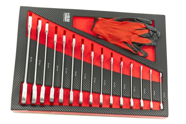 HBM 262 Delige Premium Gereedschapsvulling voor Gereedschapswagen - ROOD - Afbeelding 6