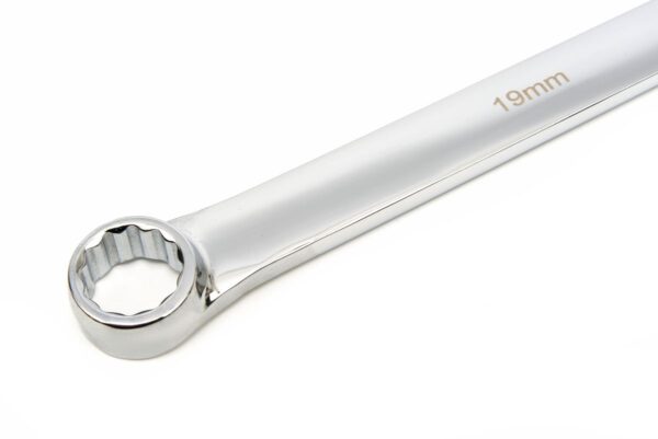 HBM 10 Delige Professionele Extra Lange Ringsleutelset met Vaste Kop en Ratelfunctie 8 - 19 mm - Afbeelding 6