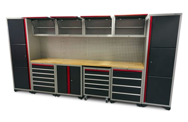 HBM professional deluxe modulair werkplaatssysteem, 16-delig, zwart rood - Image 10
