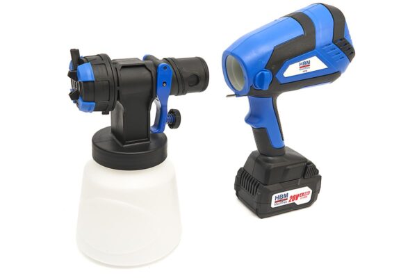 HBM 20 Volt 4.0AH Draagbare Elektrische Verfspuit Inclusief 2 Accu's Met 1000 ML Reservoir - Afbeelding 2
