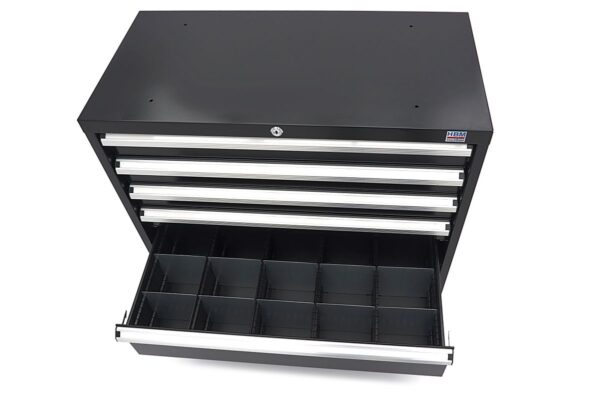 HBM 6 Laden Profi Gereedschapskast 90 x 45 x 90 cm zwart - Afbeelding 12
