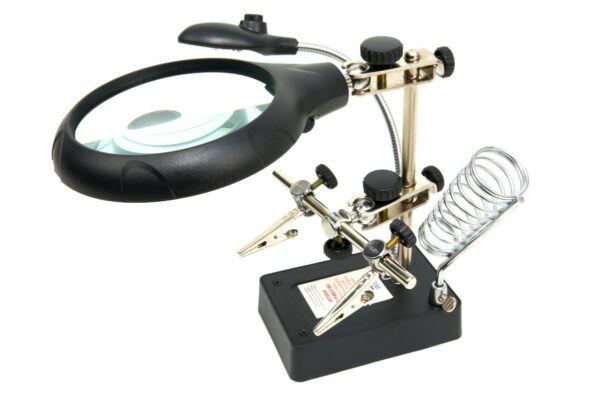 HBM Deluxe 3e Handje Loupelamp met 3 x  Loupe Vergroting en LED Verlichting - Afbeelding 4