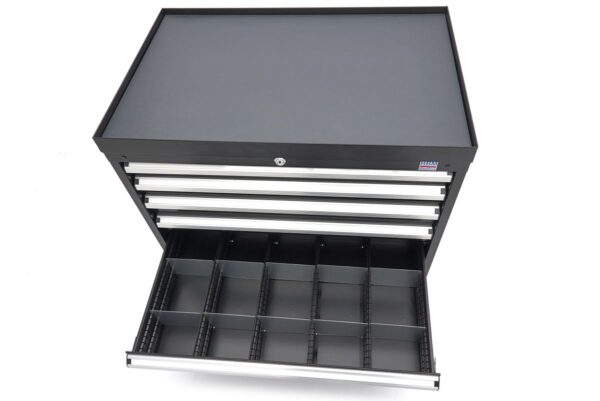 HBM 6 Laden Profi Gereedschapskast 88 x 58 x 80 cm zwart - Afbeelding 12