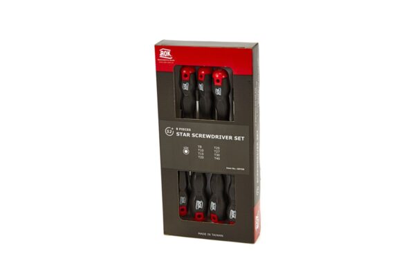AOK 8 Delige Professionele Schroevendraaierset Torx Slagvast - Afbeelding 2
