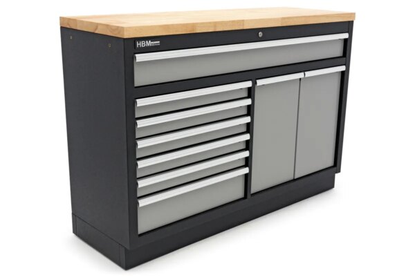 HBM 9 Laden 136 Cm. Professionele Gereedschapskast, Werkbank voor Werkplaatsinrichting