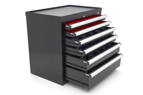HBM 6 Laden Profi Gereedschapskast 88 x 58 x 80 cm zwart - Afbeelding 5