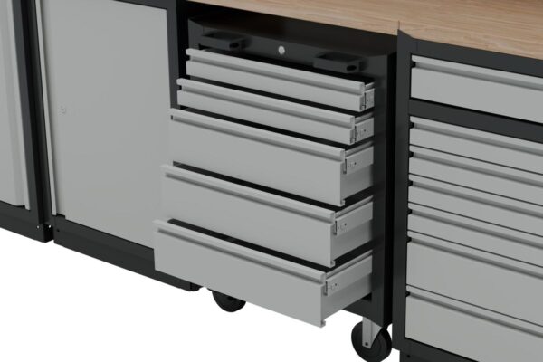 HBM modulair werkplaatssysteem 13-delig, zwart, grijs - Afbeelding 6