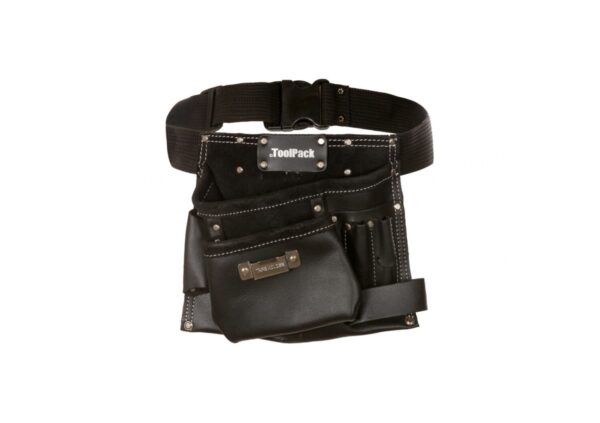 ToolPack Industriële Gereedschapsgordel, 1 Vast Holster, Hamerhouder, Zwarte Afwerking