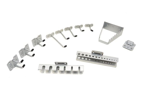 HBM 12 Delige Ophanghaken en Opbergrekken HBM Gereedschapswanden en Modulaire Werkplaats Systemen