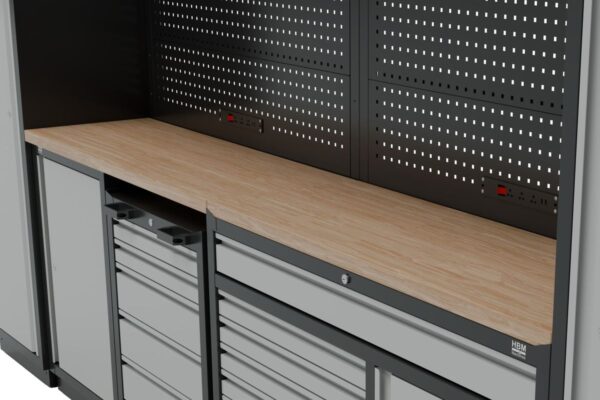 HBM modulair werkplaatssysteem 13-delig, zwart, grijs - Afbeelding 5