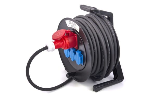 HBM Professionele 25 Meter 230 en 400 Volt Kabel, Stroomhaspel 5x2,5 mm - Afbeelding 4