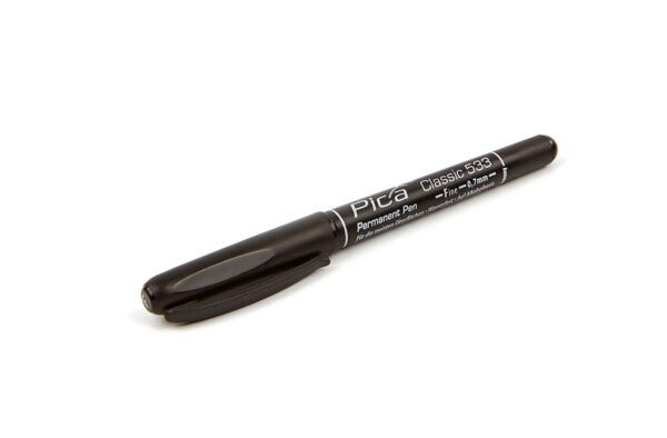 Pica 533/46 Permanent Pen 0,7mm rond zwart - Afbeelding 2