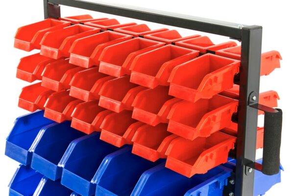 HBM Verrijdbaar Opbergrek Met 90 Opbergbakken - Afbeelding 4