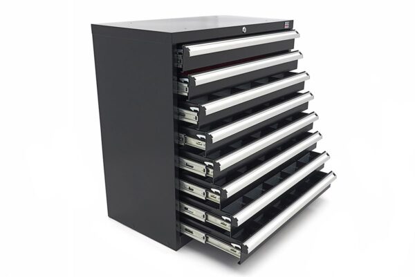 HBM 8 Laden Profi Gereedschapskast 90 x 45 x 90 cm zwart - Image 8