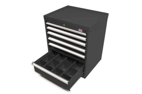 HBM 6 laden Profi Gereedschapskast 72 x 58 x 80 cm Zwart - Afbeelding 5
