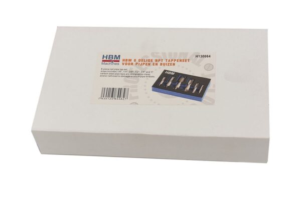 HBM 6 Delige NPT Tappenset voor Pijpen en Buizen - Afbeelding 4