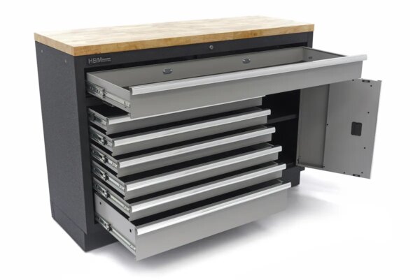 HBM 7 Laden 132 Cm. Professionele Gereedschapskast, Werkbank Met Deur voor Werkplaatsinrichting - Image 10