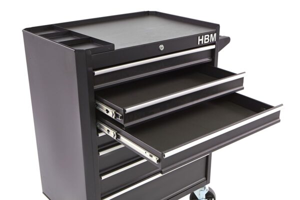 HBM Gereedschapswagen met 7 laden - 66 cm - zwart - Afbeelding 9