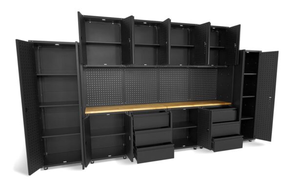 HBM premium modulair werkplaatssysteem, 16-delig, matzwart - Image 8