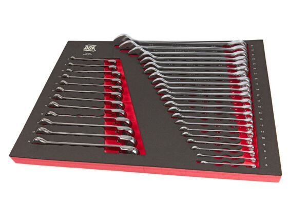 AOK Professionele 34 Delige Ring / Ratel / Steeksleutelset Foam Inlay - Afbeelding 2