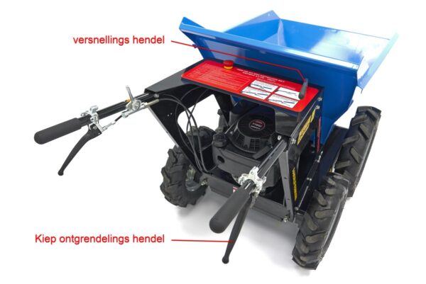 HBM 250 KG Mini Dumper met Kiepbak 6.5 PK - 196cc - Afbeelding 10