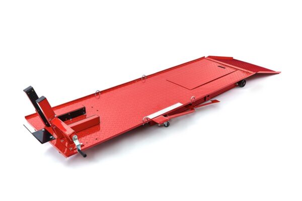 HBM 450 kg Motorheftafel Hydraulisch Met Luxe voorwielklem - Rood - Afbeelding 9