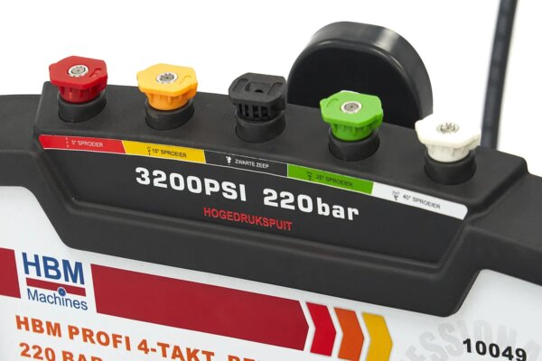 HBM Profi 4-Takt Benzine Hogedrukreiniger 228 Bar, 5 PK, 196 cc - Afbeelding 4