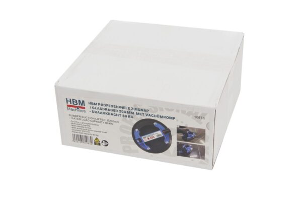 HBM Professionele Zuignap / Glasdrager 200 mm  met vacuümpomp - Draagkracht 80 Kg - Afbeelding 6