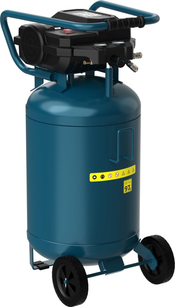 HBM verticale compressor 80 liter, olieloos - Afbeelding 2