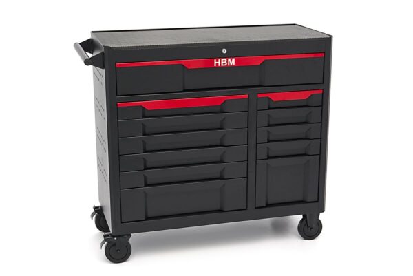 HBM gereedschapswagen 12 laden, 106 cm, zwart - Afbeelding 2