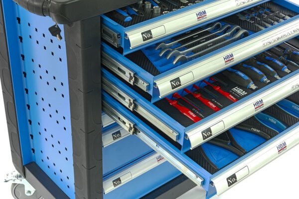 HBM Premium Gevulde gereedschapswagen - 154 Delig - Bild 5