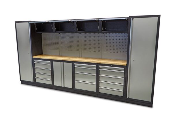 HBM professional modulair werkplaatssysteem, 16-delig, zwart grijs - Afbeelding 10