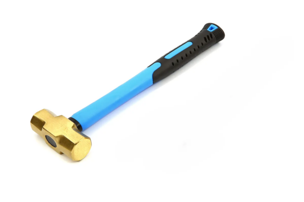 HBM 500 Gram Messing Hamer met Anti Slip Fiberglas Steel - Afbeelding 2