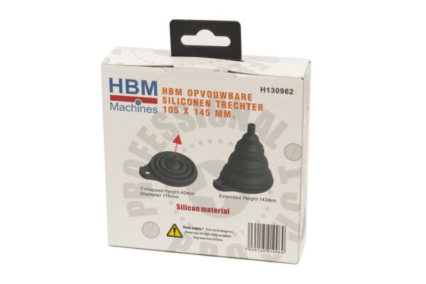 HBM Opvouwbare Siliconen Trechter 105 x 145 mm - Afbeelding 5