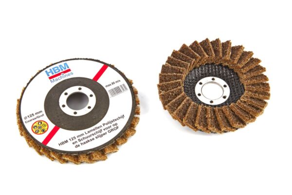 HBM 125 mm Lamellen Polijst en Schuurschijf voor haakse slijper GROF