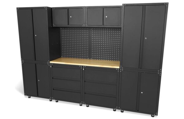 HBM premium werkplaatssysteem, 11-delig, matzwart