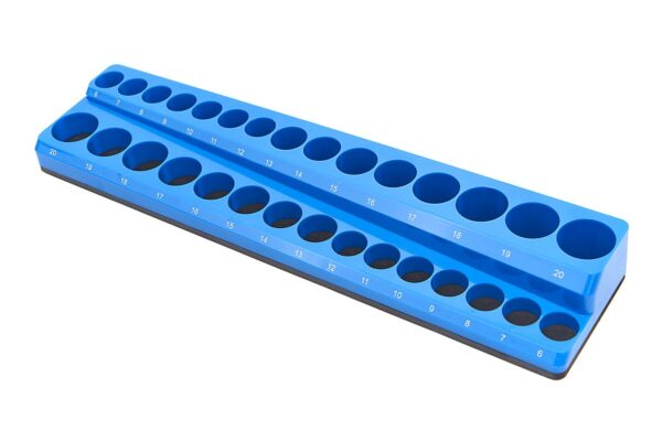 HBM magnetische accessoirehouder voor 30 stuks 3/8 inch metrisch, blauw - Afbeelding 2