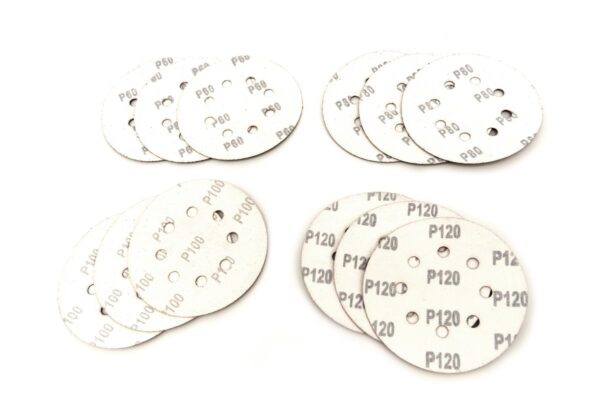 HBM 12 Delige Set Schuurvellen voor de HBM Variabele Excenterschuurmachine 320 Watt - Afbeelding 2