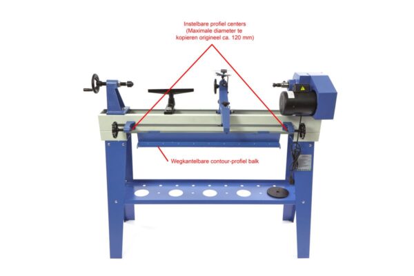 HBM 1100 Variabele Houtdraaibank met Kopieerinrichting - Afbeelding 3