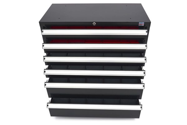HBM 6 Laden Profi Gereedschapskast 90 x 45 x 90 cm zwart - Afbeelding 6