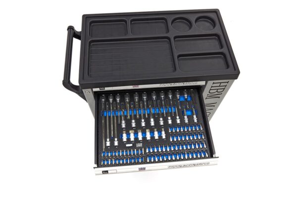 HBM Premium Gevulde Gereedschapswagen met deur - 245 Delig Inch (Engelse) Maten - Afbeelding 13