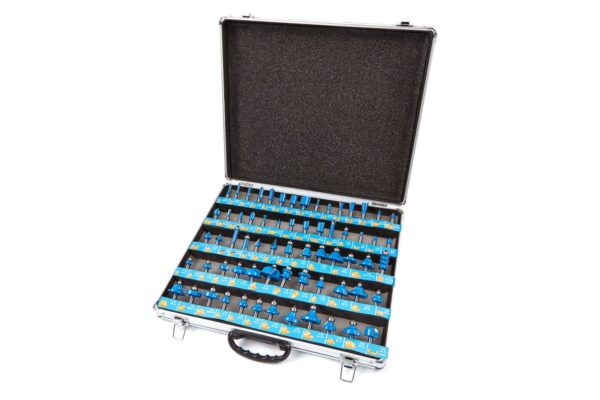 HBM 66-delige houtfrezenset – 8mm schacht, hardmetaal, compleet set