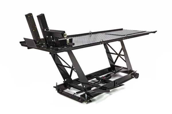 HBM 450 kg Motorheftafel Hydraulisch Met Luxe voorwielklem - Zwart - Afbeelding 3